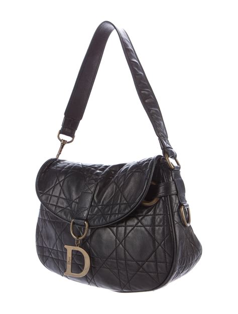 dior black leather|christian dior leather bag.